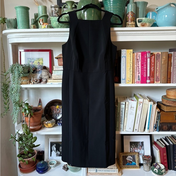 Black Ann Taylor Halter Sheath Dress sz 6 - Picture 2 of 7